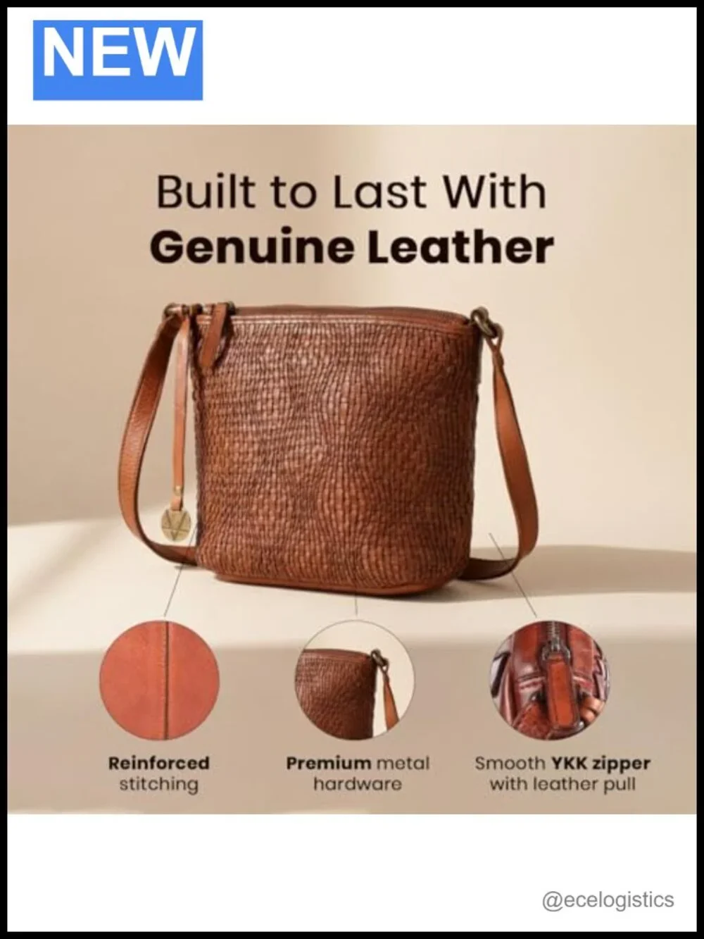 Genuine Leather Crossbody Sling Bag for Women Vintage